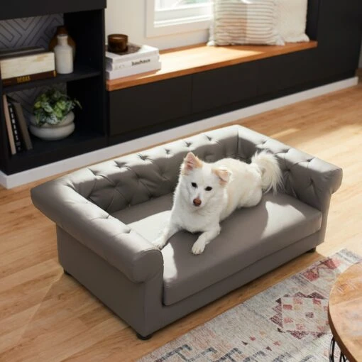 Frisco Leatherette Sofa Pet Bed -Pet Supply Store 252554 MAIN. AC SS1800 V1623790767