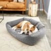 Frisco Rectangular Personalized Bolster Dog Bed W/Removable Cover, Dark Gray, X-Large -Pet Supply Store 252611 MAIN. AC SS1800 V1604499112