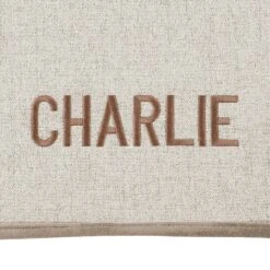 Frisco Faux Linen Personalized Dog & Cat Blanket, Beige, Large -Pet Supply Store 252621 PT4. AC SS1800 V1604701616