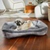 Frisco Herringbone Cuffed Cuddler Dog & Cat Bed -Pet Supply Store 299434 MAIN. AC SS1800 V1638288338