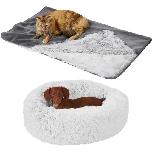 Frisco Eyelash Cat & Dog Bolster Bed & Frisco Eyelash Cat & Dog Blanket -Pet Supply Store 303412 MAIN. AC SS1800 V1623055946