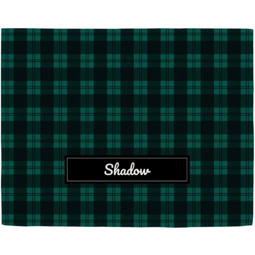 Frisco Personalized Plaid Sherpa Cat & Dog Blanket, 30" X 40" -Pet Supply Store 303832 MAIN. AC SS1800 V1637609491