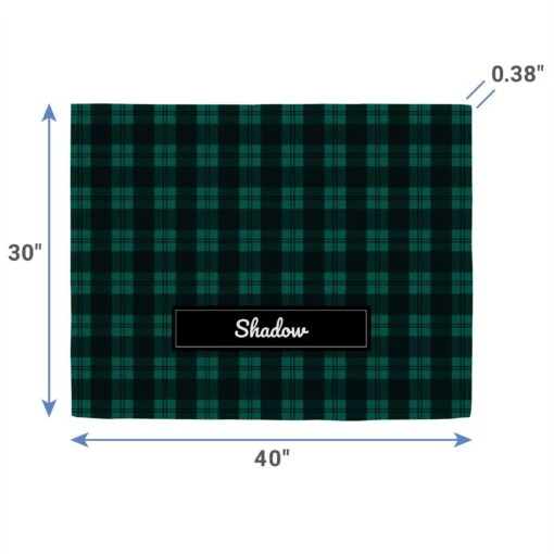 Frisco Personalized Plaid Sherpa Cat & Dog Blanket, 30" X 40" -Pet Supply Store 303832 PT1. AC SS1800 V1637167039