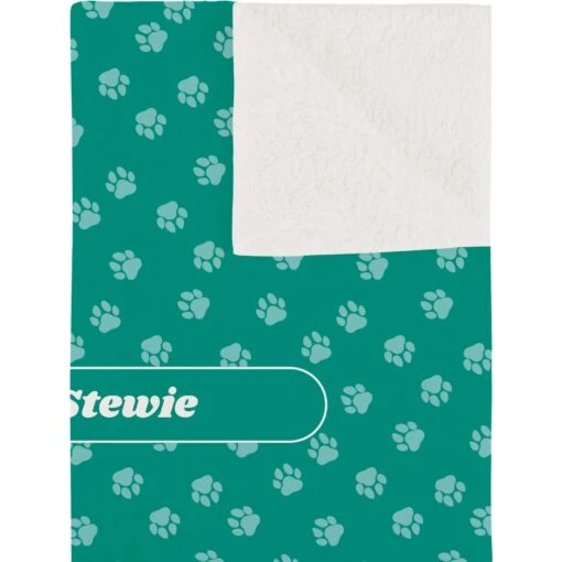 Frisco Personalized Paws Sherpa Cat & Dog Blanket, 30" X 40" -Pet Supply Store 303840 PT2. AC SS1800 V1637609793