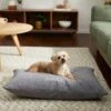 Frisco Personalized Knife Edge Bed, Dark Grey Linen, Large -Pet Supply Store 311762 MAIN. AC SS1800 V1633102606