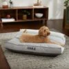 Frisco Personalized Silver Bolstered Bed With Silver Check Bolster, X-Large -Pet Supply Store 311772 MAIN. AC SS1800 V1633439484